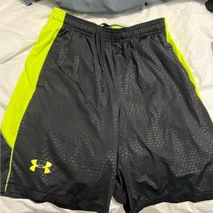Black and neon under armor shorts M
